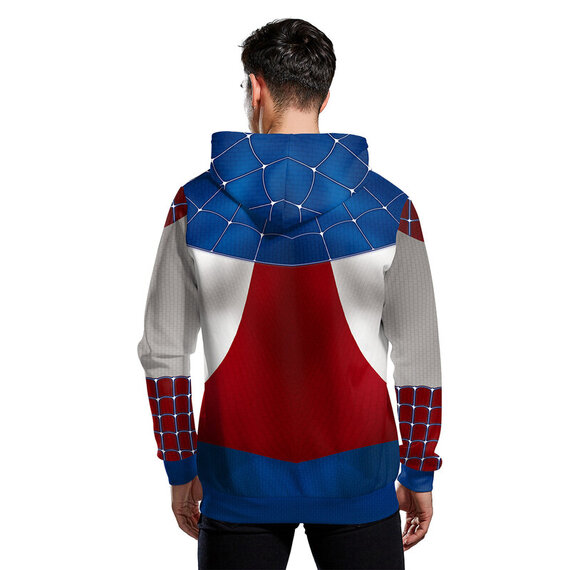 Captain America Spider-Man Hybrid Superhero Costume spandex hoodie
