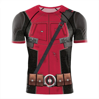 dri fit Marvel Comics Deadpool Cosplay Tee Shirt For Men's