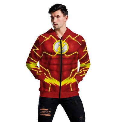 the classic Flash lightning bolt symbol hoodie