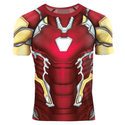 short sleeve Avengers Endgame Iron Man Gym Shirt