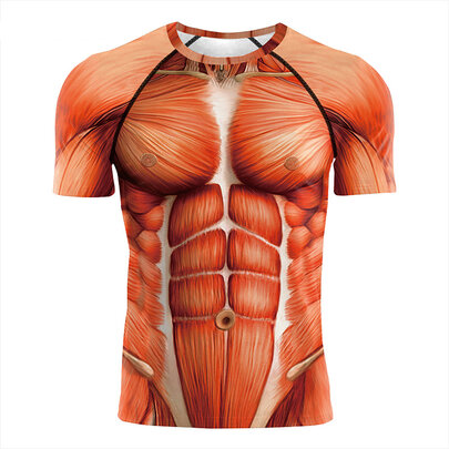 Fashion Human Muscle Anatomy Design T Shirt Gift Idea For Halloween Cosplay