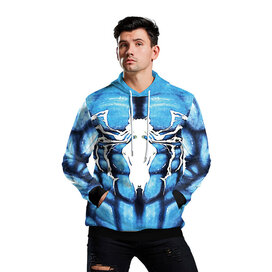 spider man hooded hoodie blue
