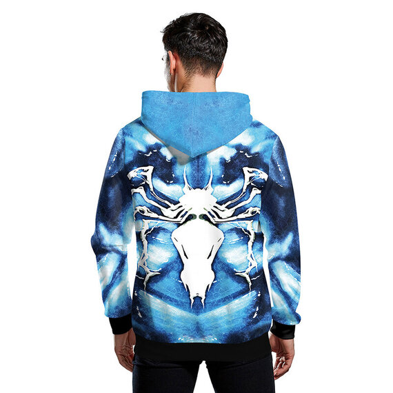 spiderman 3d hoodie blue