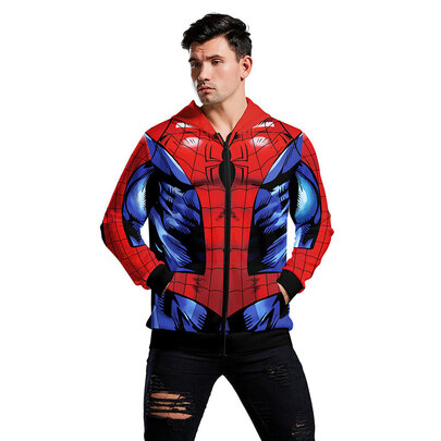 red spiderman hoodie