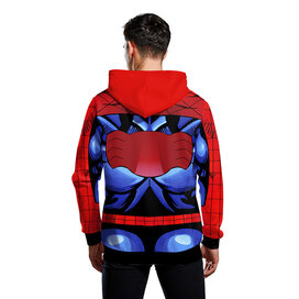 spiderman zip up hoodie mens