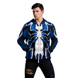 Venom Spiderman Zip Up Hoodie Mens