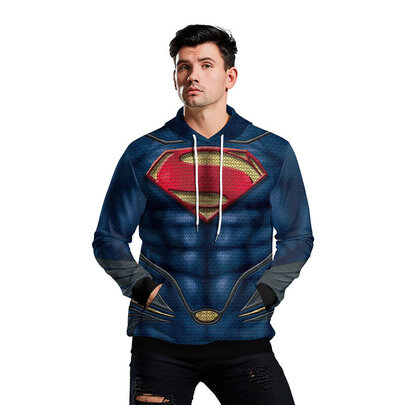 blue hood superman hoodie