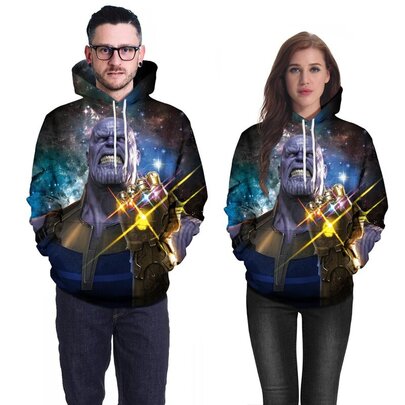 marvel thanos gauntlet pullover hoodie 3d print