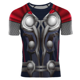 Captain America The First Avenger thor superhero running tee shirt