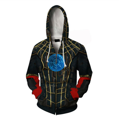 marvel spider man zip up hoodie no way home