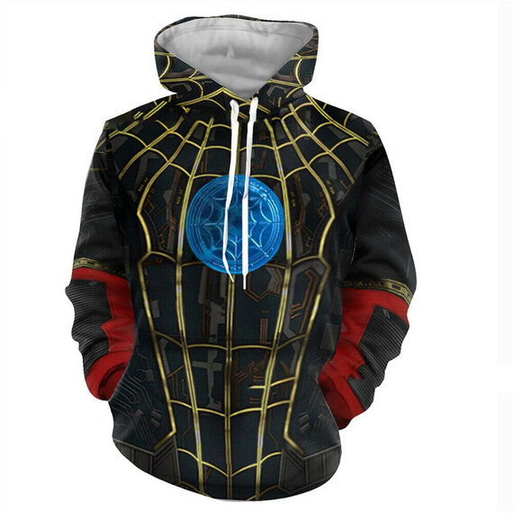 Spider-man No Way Home Hoodie with blue magic web