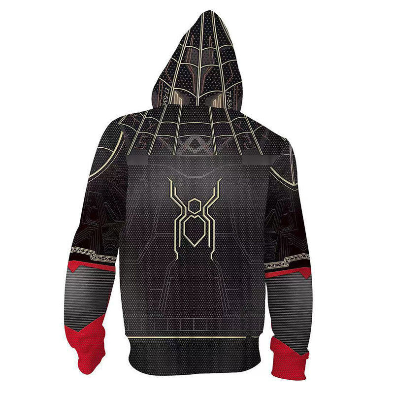 Spiderman zip store up hoodie mens