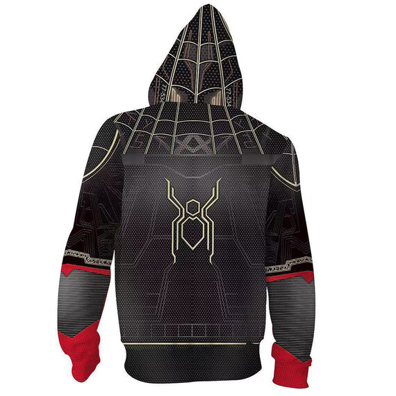 marvel no way home superhero spider man hoodie zip up