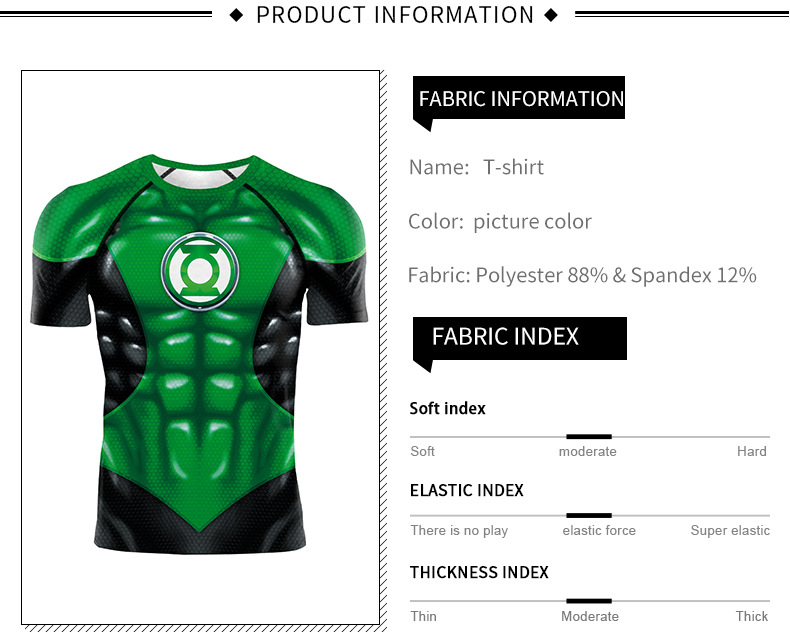 dc comic green lantern 3d print shirt - detail