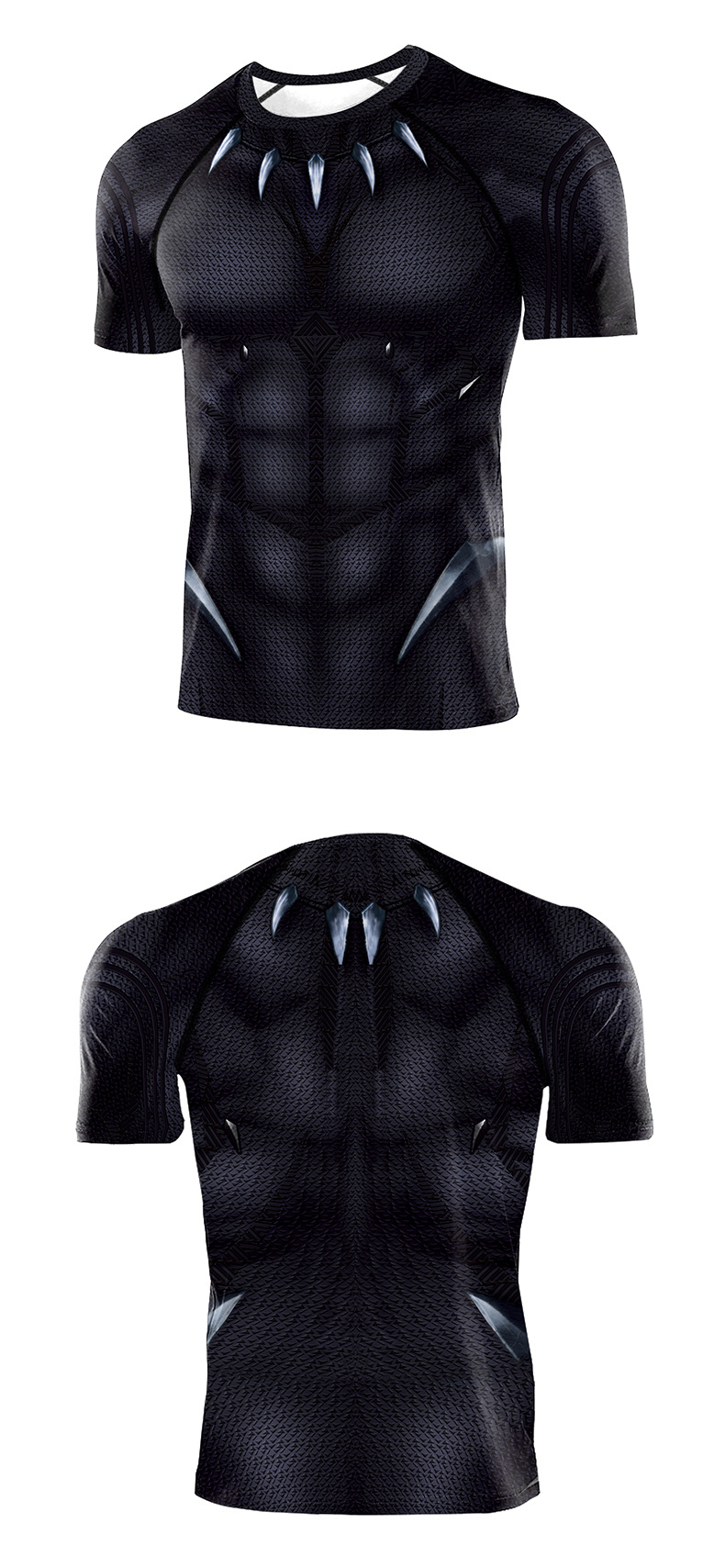 marvel superhero black panther cosplay shirt short sleeve