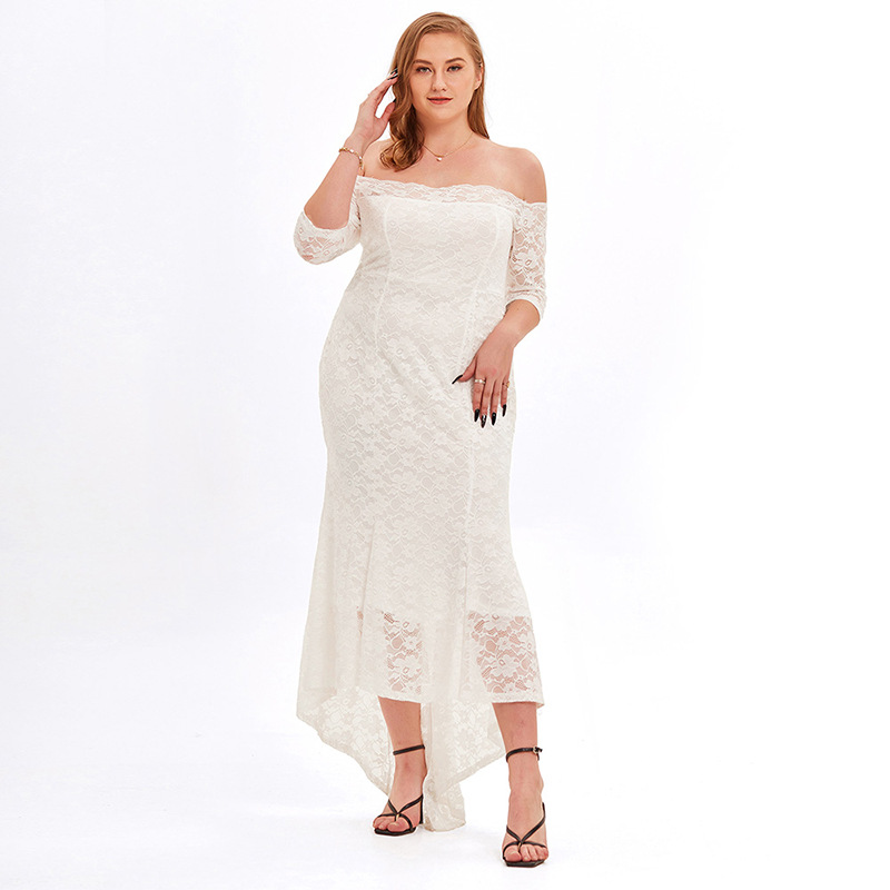 White lace dress size 18 clearance