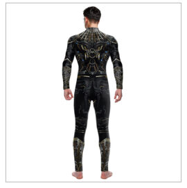 Marvel 2021 spider-man no way home jumpsuit - back with zipper closure