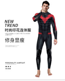 dc comic Red and Black Nightwing Jumpsuit