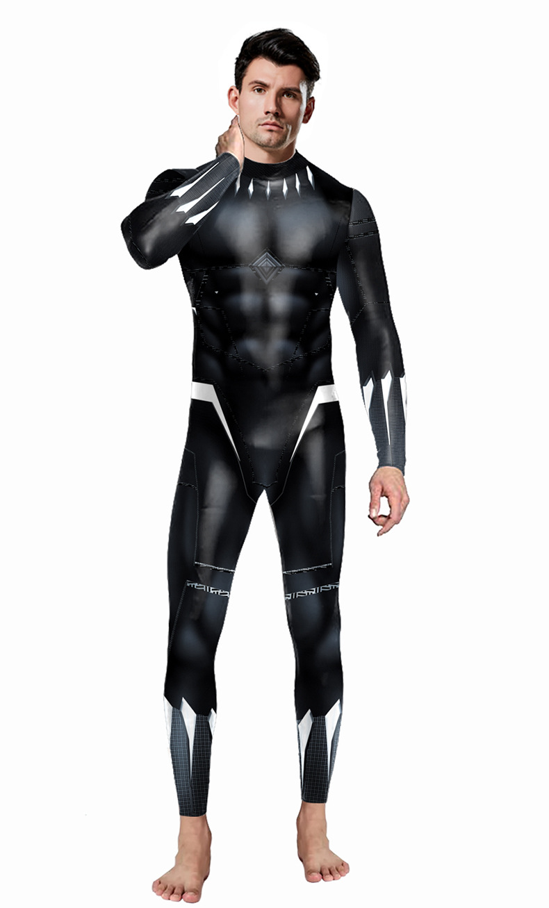 Superhero Wakanda black panther jumpsuit costume