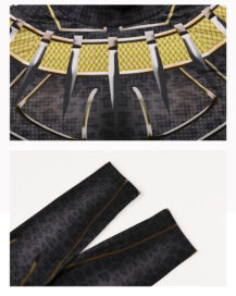 Superhero black panther jumpsuit - sleeve detail