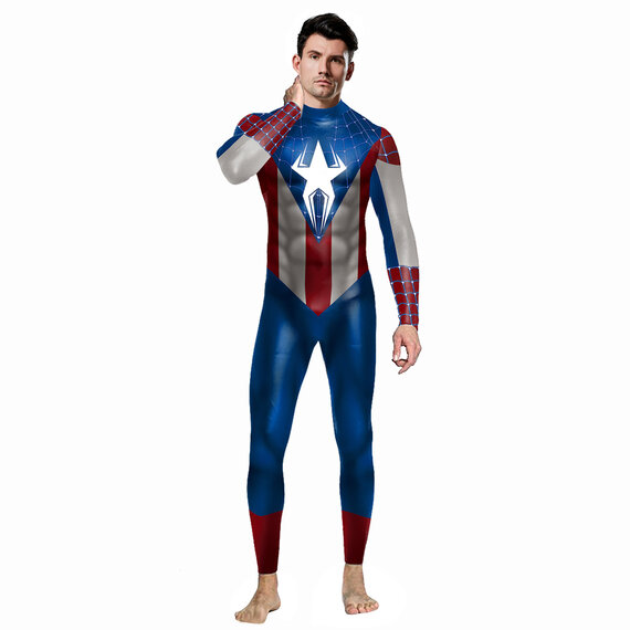 Marvel Captain Spider Classic Men's Halloween Costume Jumpsuit