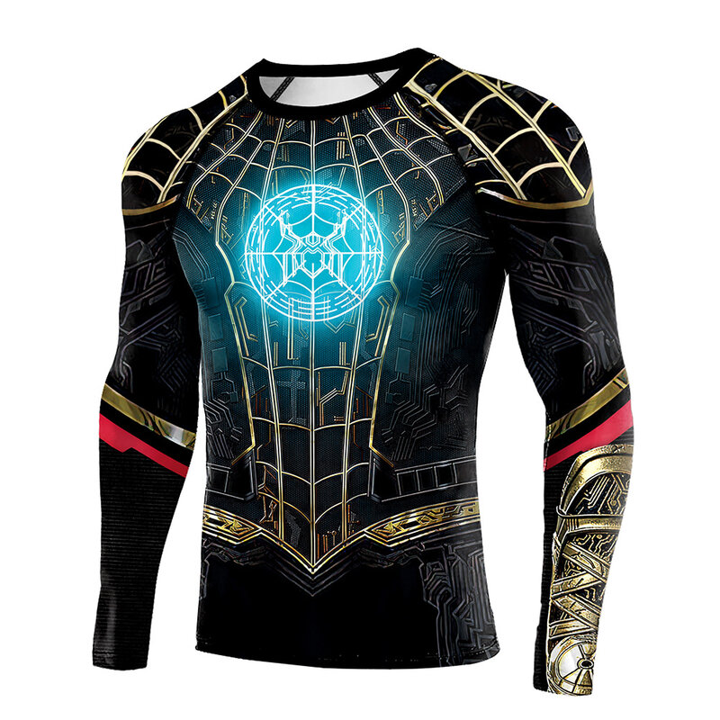 Spiderman No Way Home Compression Shirt Blue Magic Web