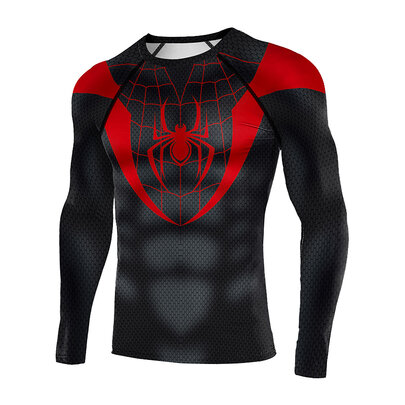 long sleeve spider man miles morales ps4 compression top