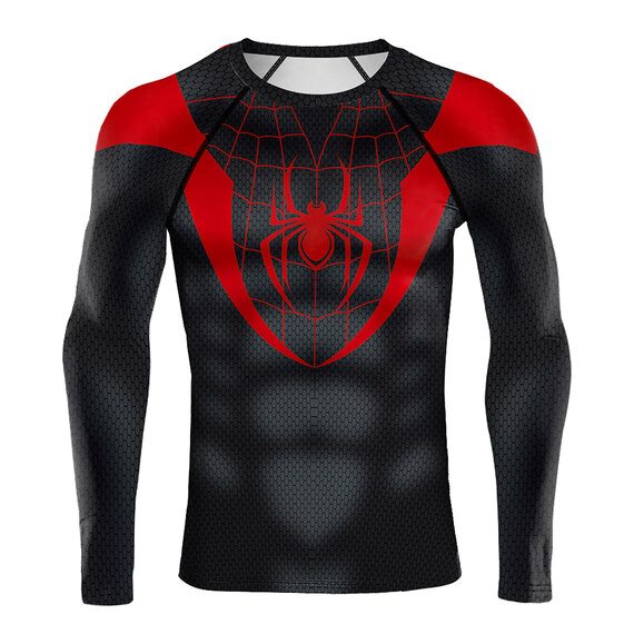 crewneck spider man miles morales ps4 print tee shirt