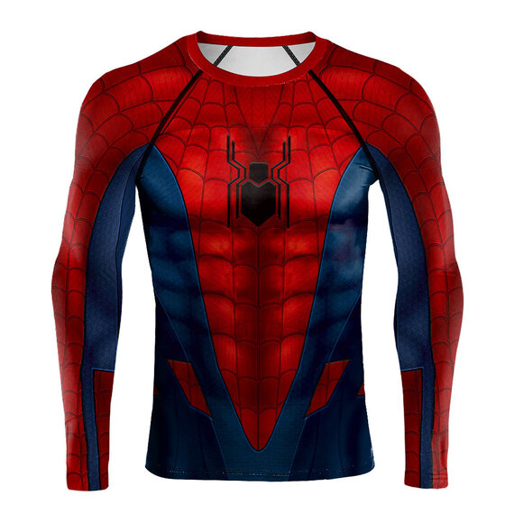 slim Fit Homecoming 2017 Spider-Man superhero gym shirt