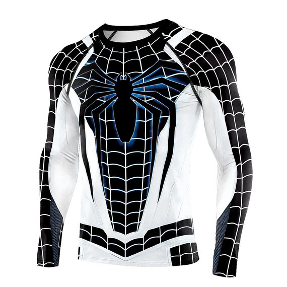 marvel superhero Spider-man print tee shirt Black White