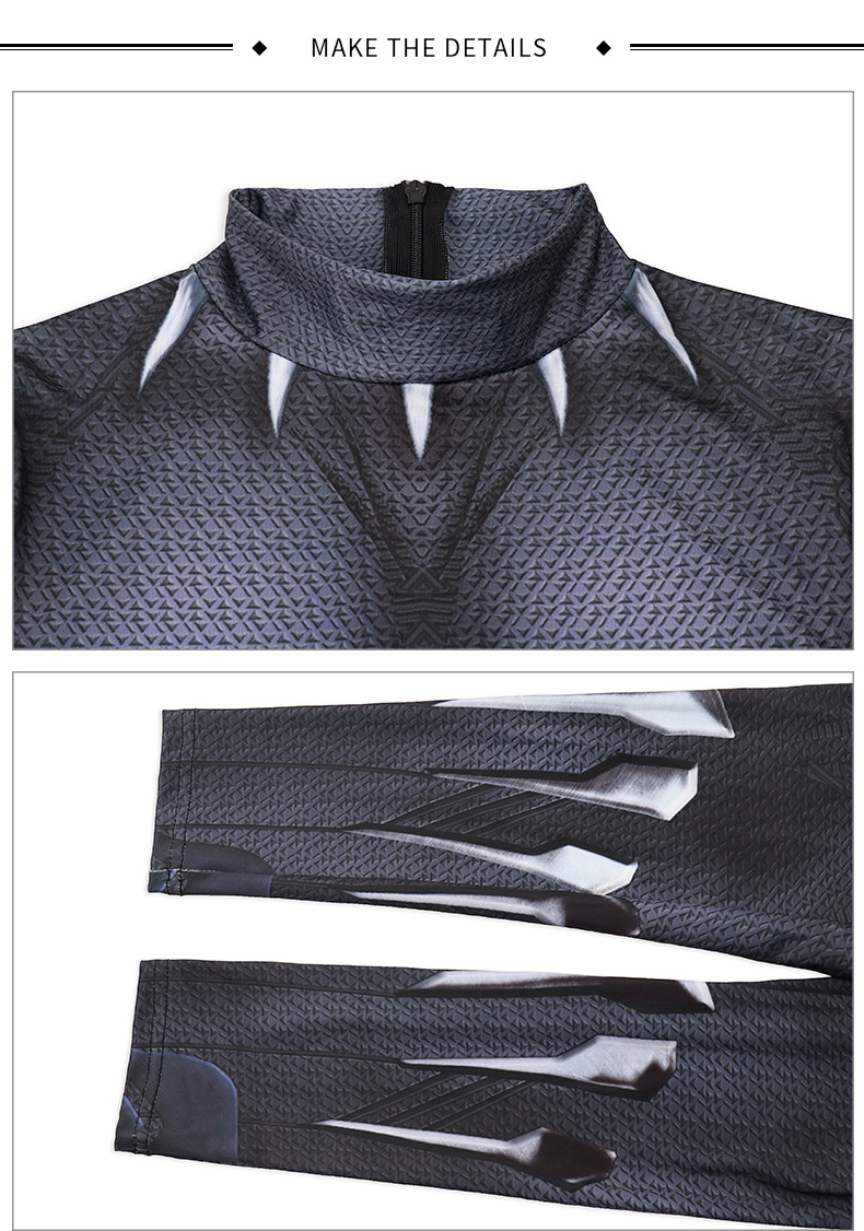 black panther cosplay jumpsuit - necklace design detail