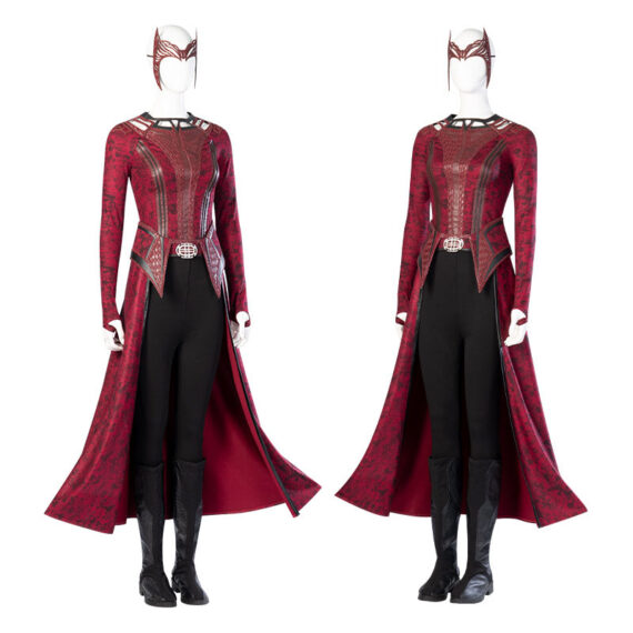 Gril's Wanda Maximoff Scarlet Witch Cosplay Costume Red Without Boots For Halloween