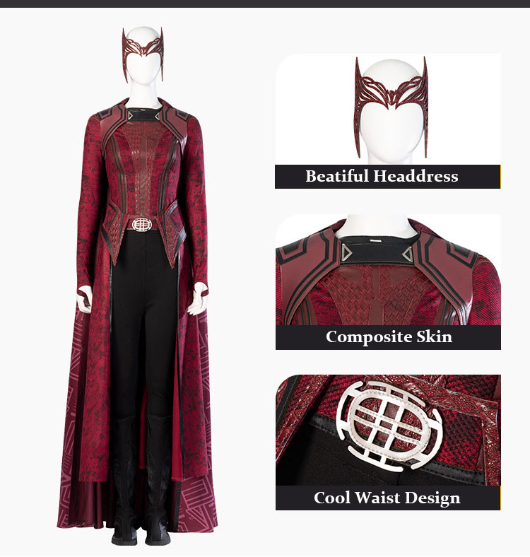 Scarlet Witch Cosplay Costume For Lady Red - Cool Design