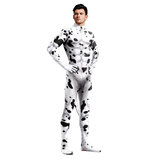 milk cow Jumpsuit Spandex Bodywear with Tail for man