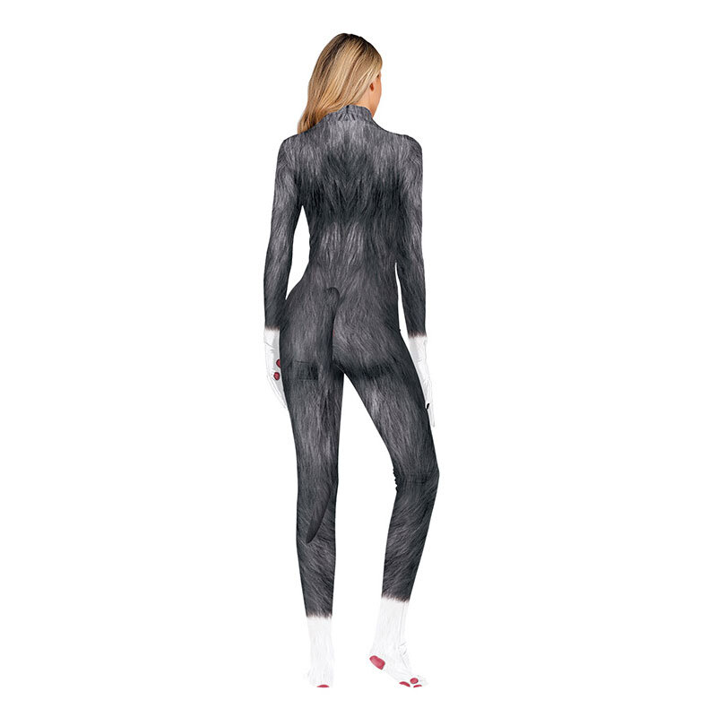 3d animal series Crotch Zipper closure fashion bodysuit for women - PKAWAY