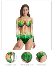 DC Comic Aquaman Queen One Piece long sleeve sexy Swimwear For women