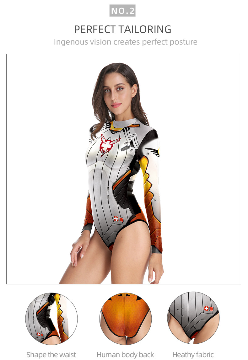 Japanese Eva ACGN Schoolgirl Mari One-Piece 3d print Cosplay Bathing Suit