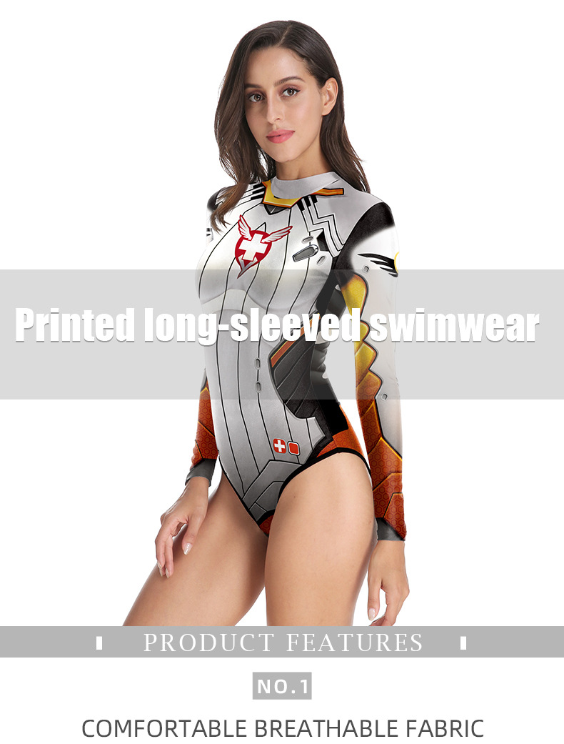 Japanese Eva ACGN Schoolgirl Mari One-Piece 3d print Cosplay Swimwear