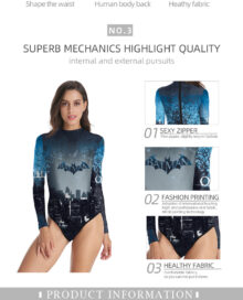 Long Sleeve zipper closure batman the dark knight bathing suit for ladies