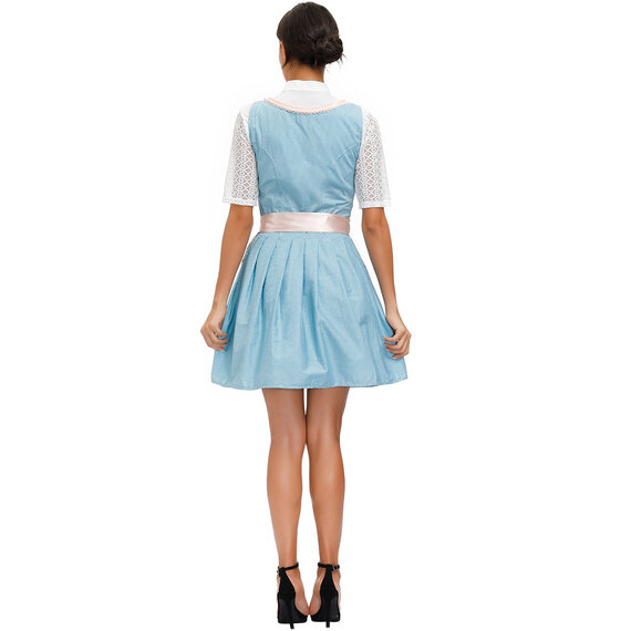 beer dress for women light blue Traditional Bavarian