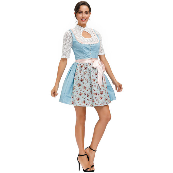 light blue The Munich Oktoberfest cosplay costume for girls