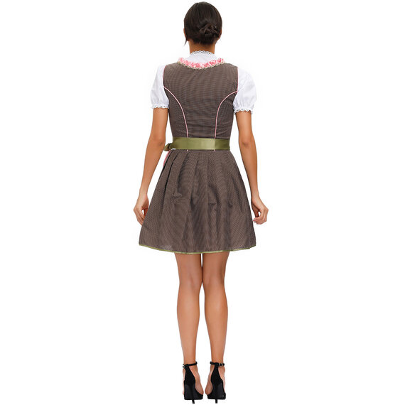 Traditional German Girl Oktoberfest Dirndl Fancy Dress Servant Costume