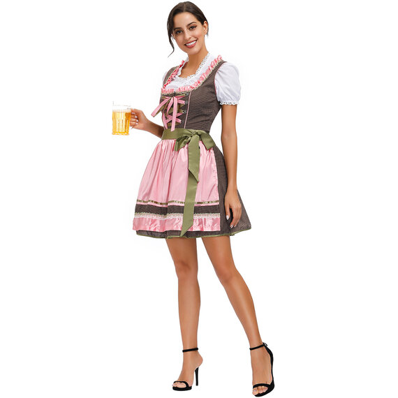 Women Halloween Maids Dress Cosplay Costume Oktoberfest Party Vintage Dresses