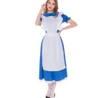 Authentic Bavarian Oktoberfest Trachten Lace Apron Blouse Dress