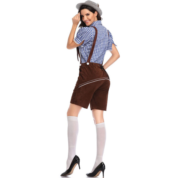 Women's Original Lederhosen German Bavarian Hotpants - Ladies Trouser Pants
