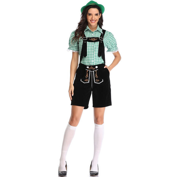 HIGH QUALITY WOMENS BAVARIAN LEDERHOSEN COSTUME