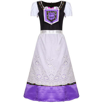 embroidery slim fit A swing dress for Oktoberfest