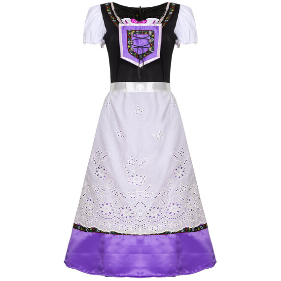 embroidery slim fit A swing dress for Oktoberfest
