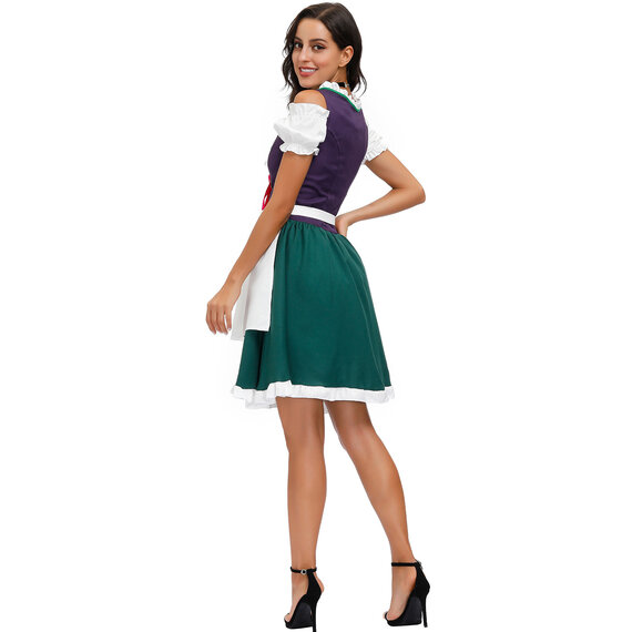 Short sleeve Puff Sleeve cold shoulders dress Oktoberfest Fraulein Costume