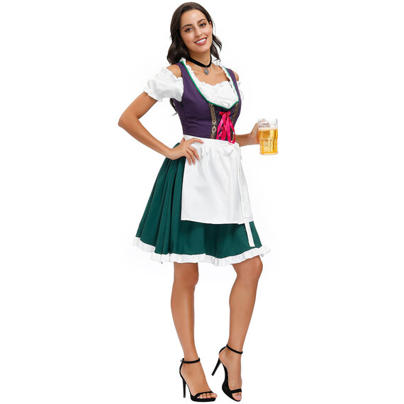 concealed zipper in the back Women German Dresses